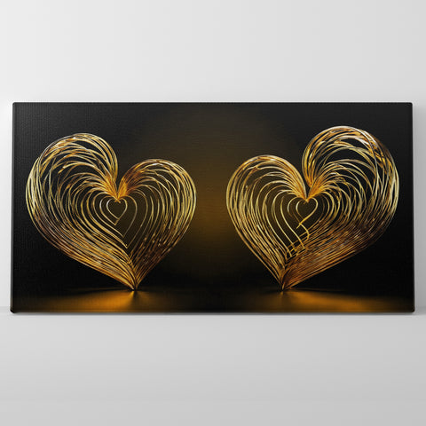 Couple Golden Hearts