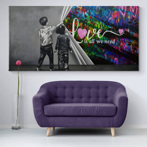 Unveiling Love is all we need with hearts